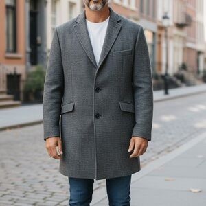 Enzo men’s wool blend car coat size 50
